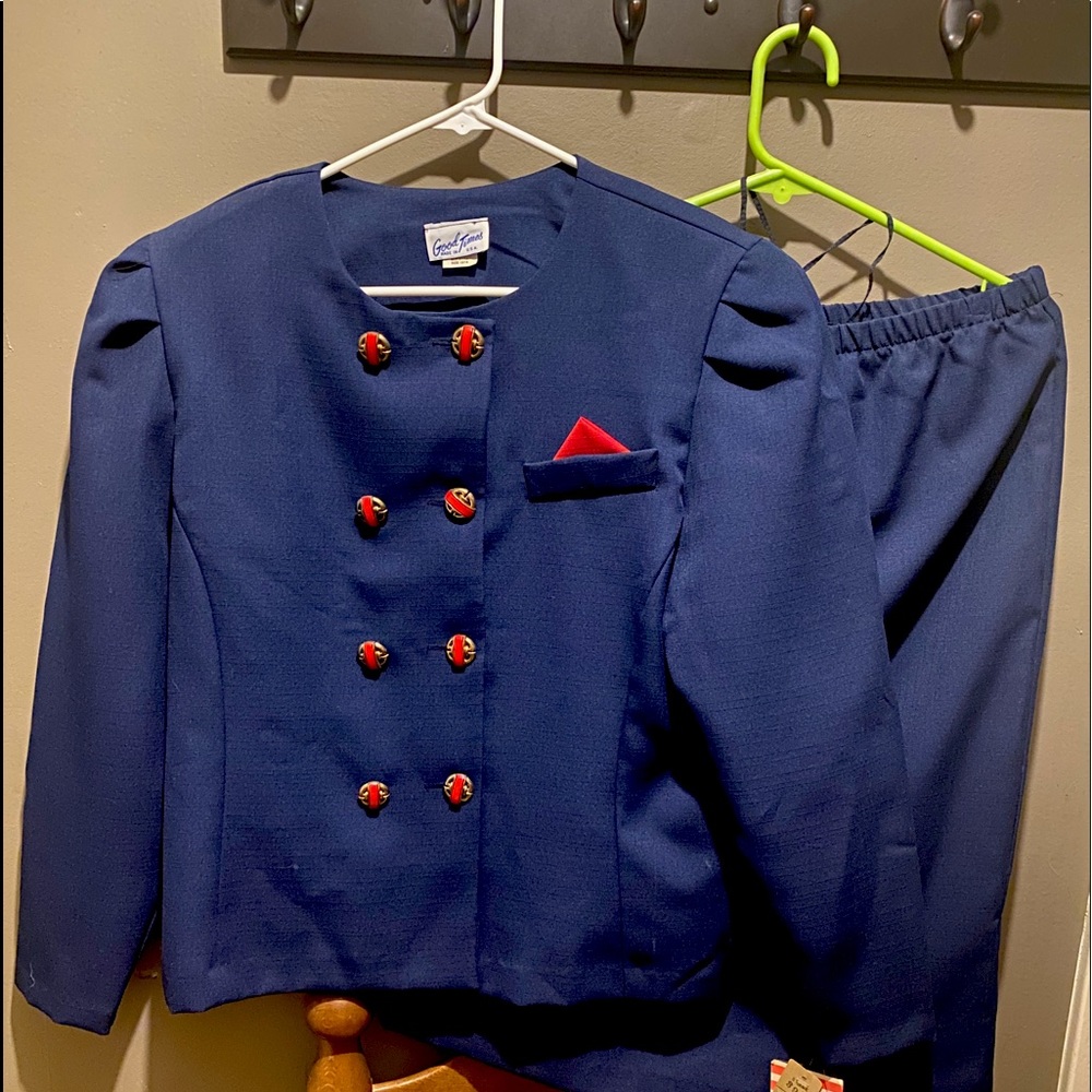 Vintage good times 2 piece skirt blazer outfit set